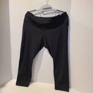 NWT-XL-Nike Womens Mid-Rise Fast Crop Leggings Black CZ9238-010-MSRP55-Yoga-Mesh